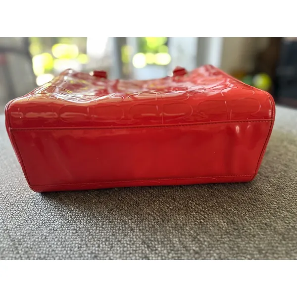 Kate Spade New York Red Patent Leather Heart Embossed Tote Bag Handbag **seedesc - Image 14