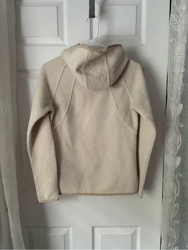 The North Face Women's Cream Sherpa fleece Pullover Hoodie women size XS - Image 8