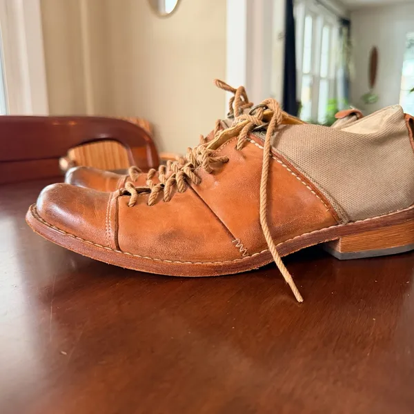 Vintage Timberland Boot Company Brown Lace Up Shoes 👞 Size 7 - Image 2