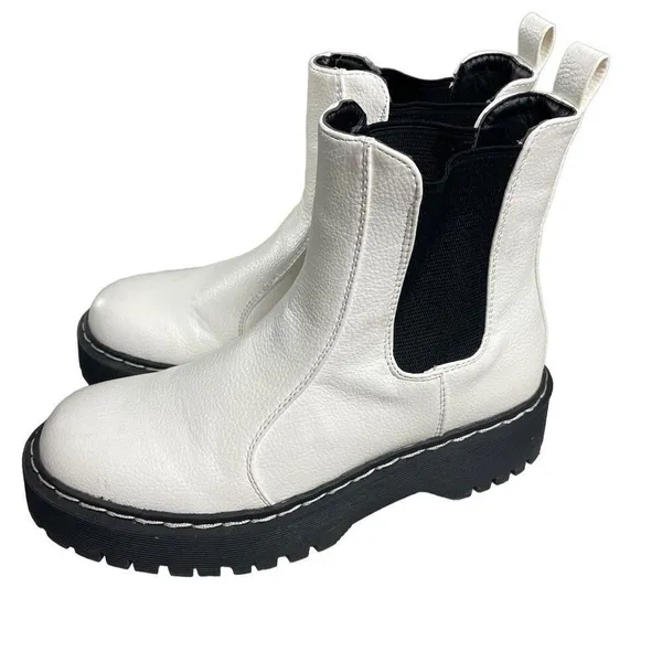 Sincerely Jules white slip on hippie chelsea boots 6 - Image 2
