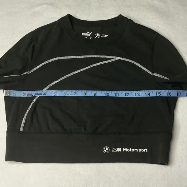 Puma‎ BMW M Motorsport Womens Crop Long Sleeve Top Black Medium - Image 6