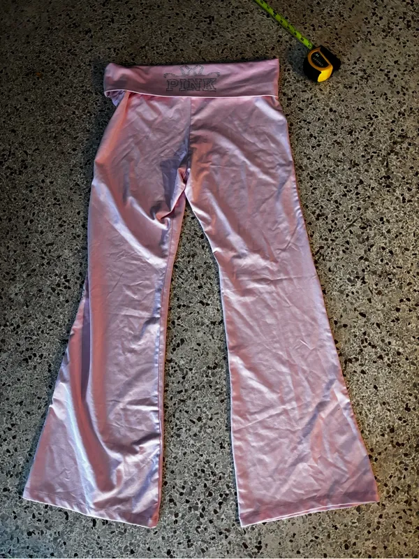 PINK X LOVESHACKFANCY COTTON FOLDOVER FLARE LEGGINGS X-Large - Image 9