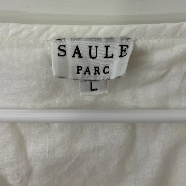 Saule Parc 100% Cotton Midi Dress L‎ Puff Sleeve Boho Cottagecore Victorian Rush - Image 5
