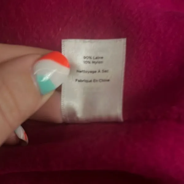 ✨TALBOTS RUFFLE-NECK DOUBLE-FACE SZ 6 HOT PINK JACKET✨ - Image 8