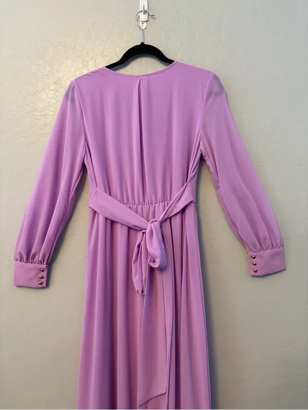 Pinkblush Ricarica lavender maternity long sleeve maxi dress medium NEW - Image 10