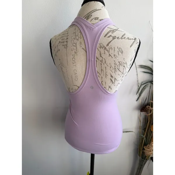 Lululemon‎ Lilac Purple Racerback Tank Top Scoop Neck Slim Fit Activewear Womens - Image 2