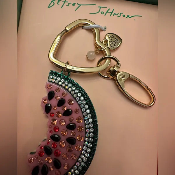 Betsey Johnson Watermelon Bag Charm / Keychain NIB - Image 4