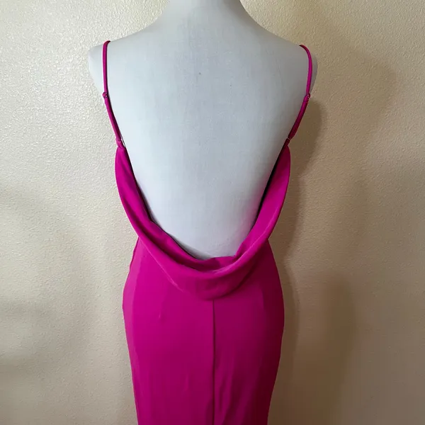 Katie May Damn Gina Low Back Gown dress in electric pink WOMENS SMALL - Image 5