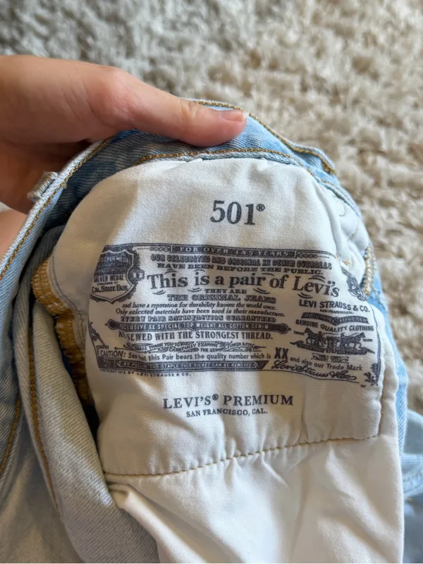 Levi's 501 Light Blue Denim Cutoff Shorts - Women's - Image 5