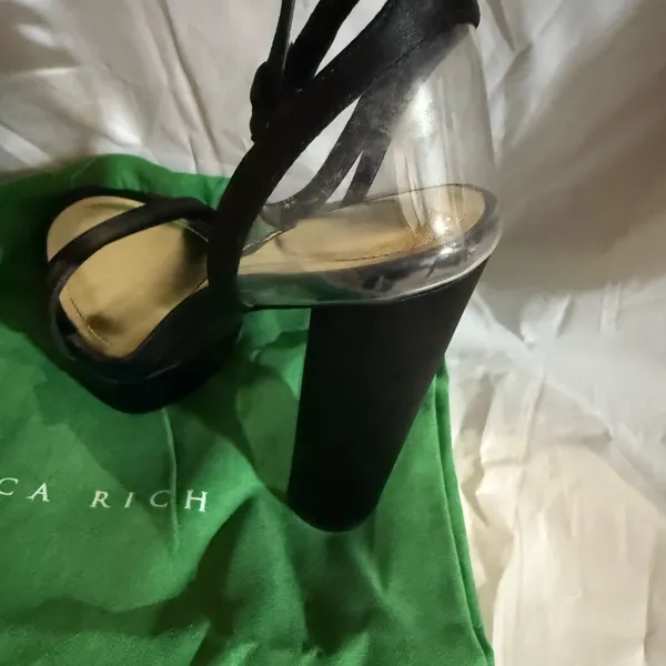 Jessica Rich Noir Black Platform Heels with dust bag size 37. - Image 9