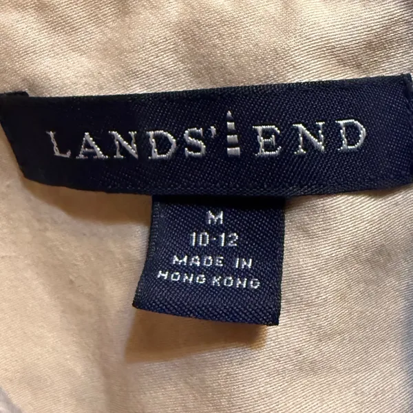 Lands End Women Medium Cream‎ Corduroy Button Down Shirt Long Sleeve Cotton - Image 6