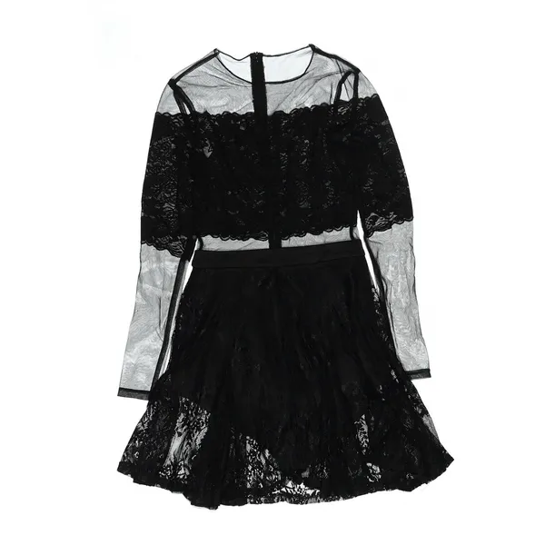 Asilio Wicked Games Black Lace Sheer Mini Dress XS Whimsigoth Romantic Witchy - Image 7