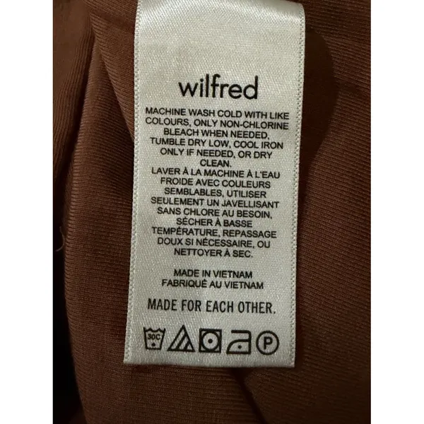 Wilfred Lydia Brown Ruched Mini Dress Bodycon‎ Small Petite Coquette Minimalist - Image 10