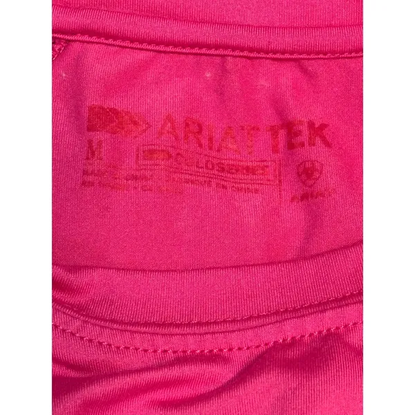 Ariat Tek Long Sleeve Performance Shirt Hot Pink Stretch Athletic Sz M Women's - Image 5