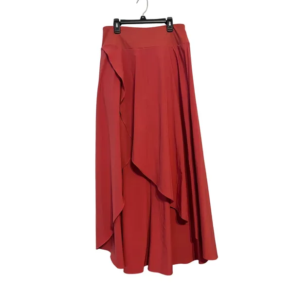 Halara Breezeful™ High Waisted High Low Ruffle 2-in-1 Skirt Pompeian Red Size M - Image 3