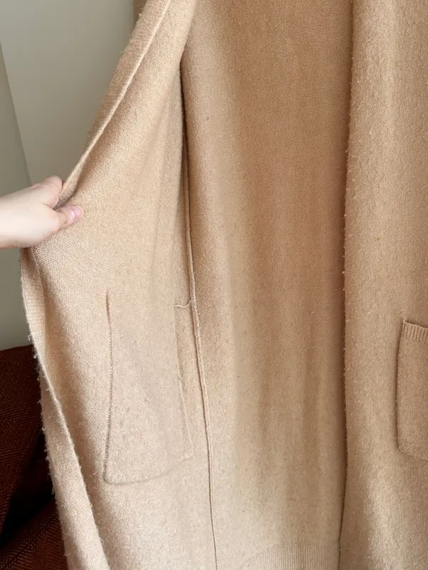 Banana Republic Long Lightweight Open Cardigan, Tan, Size Medium - Image 7