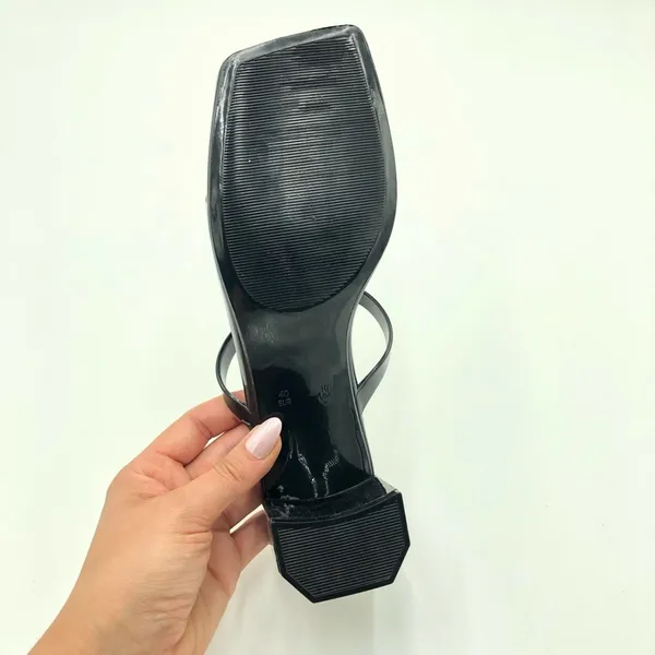 NWOT Black Jeffrey Campbell Jamm-3 Jelly Slide Sandal Heels Size 10 - Image 7