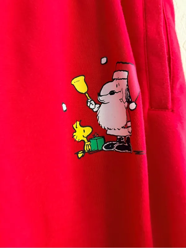 Peanuts Red Holiday Joggers with Character Graphics Size L - Image 4