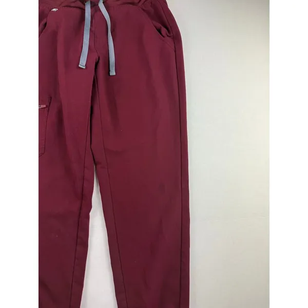 FIGS Women's Zamora Jogger Scrub Pants XS Burgundy - Image 4