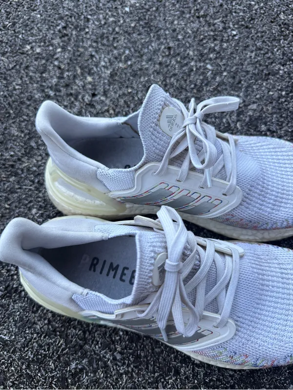 Adidas Ultraboost 20 White Multicolor Running Shoes Women’s 7.5 - Image 4