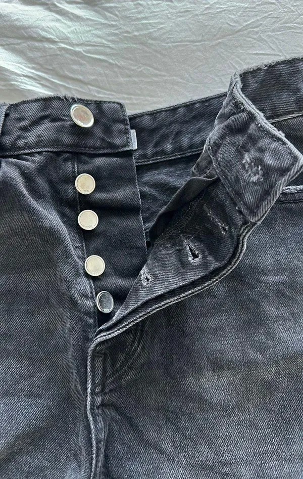 Black Denim Shorts - Image 3