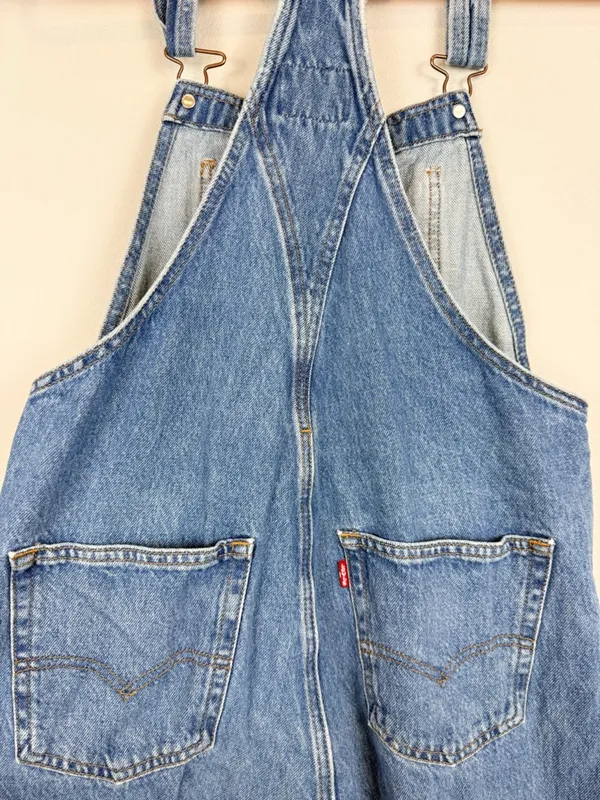 Levi’s Vintage Denim Overalls Straight Leg File Away Size Small - Image 12