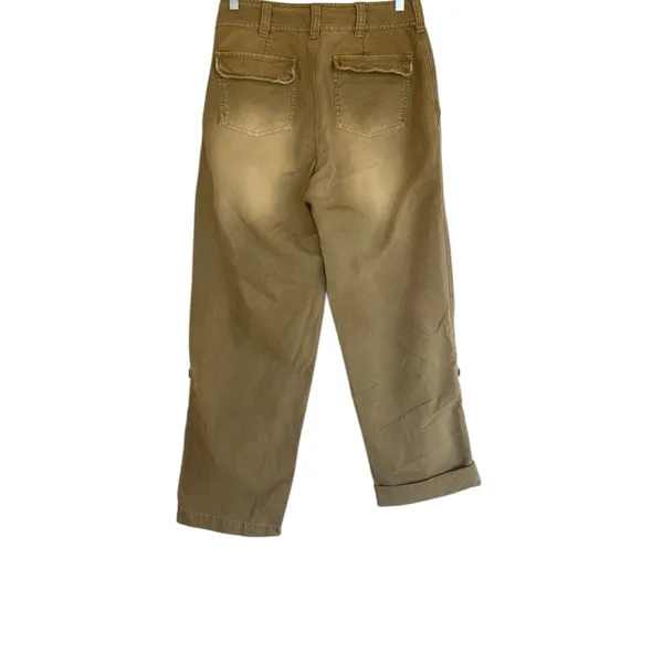 NWOT FREE PEOPLE Cleo Washed Chino Trouser Pants SZ-4 - Image 11