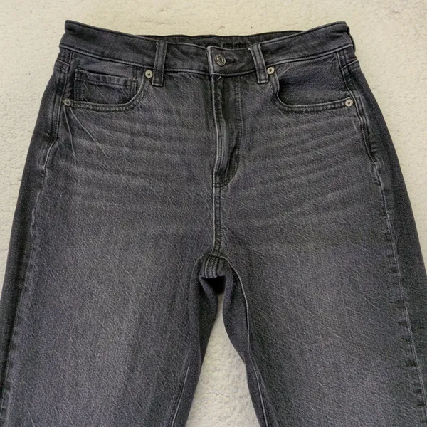 American Eagle Strigid Mom Jean Women 6 Regular‎ Washed Black High Rise - Image 7