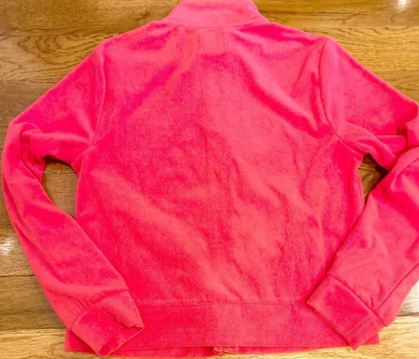 Juicy Couture Y2K French Terry Track mock neck Jacket with iconic Juicy Crown L - Image 10