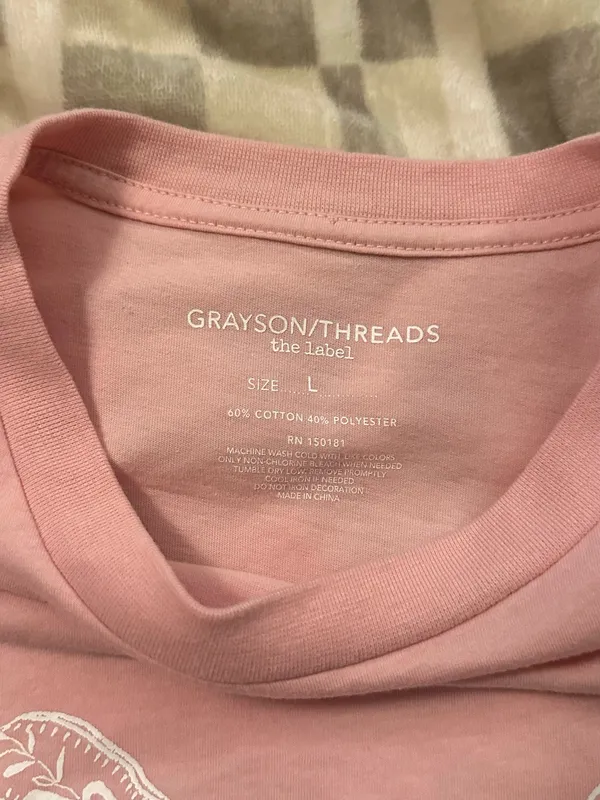 pink bow shirt Size L - Image 3