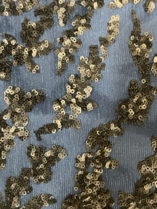 Aidan Mattox Size 10 Navy Blue Black Sequin Bodycon Cocktail Dress - Image 7