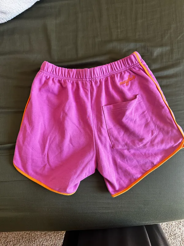 The Mayfair Group Message Women’s Athletic Shorts XS Purple/Orange - Image 2