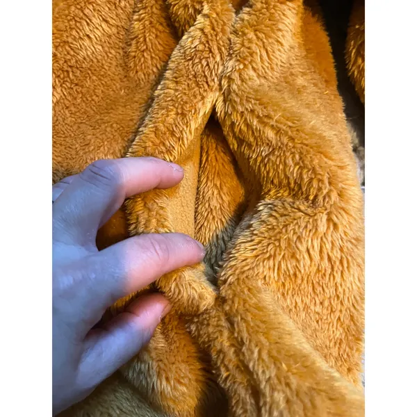 Uniqlo fleece zip up mustard yellow / golden size xl - Image 5