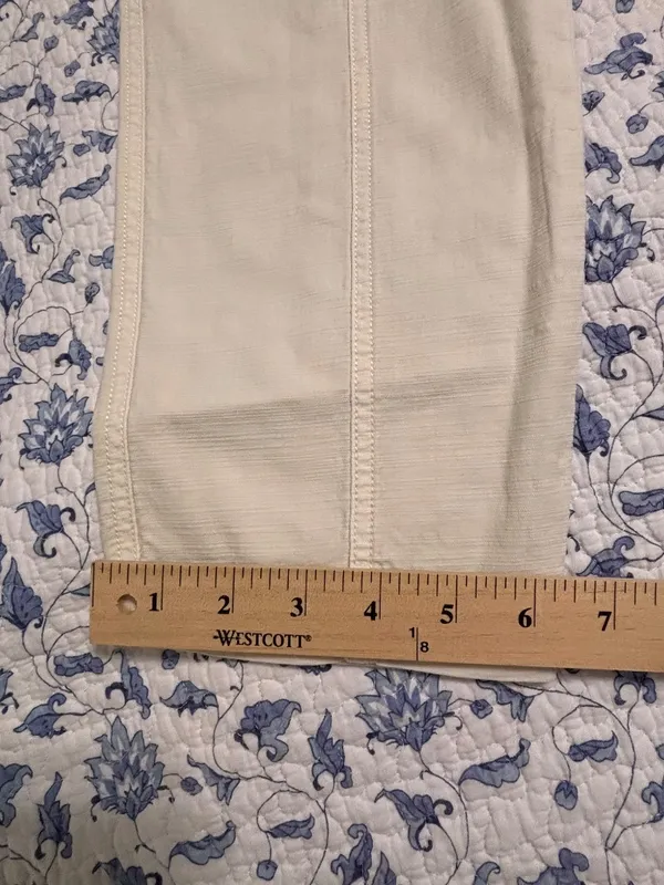Anthropologie Angela Cropped Cargo Pants Size 26 Ivory utility Cotton Lyocell - Image 15