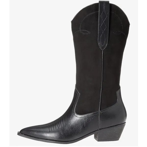 NEW The Drop Black Cowboy Cowgirl Ace Midshaft Western Boot 11 - Image 10