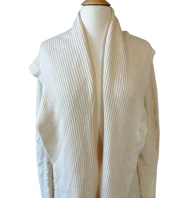 Ralph Lauren Black Label Circle Cable Knit Cardigan 100% Cashmere - Image 3