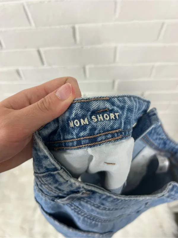 American Eagle Cotton Denim Mom Shorts Plus Size 16 - Image 4