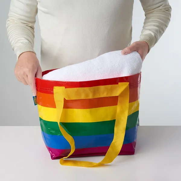 IKEA Rainbow Reusable Bag Storstomma Small Shopping Tote LGBTQIA+ Pride - Image 4