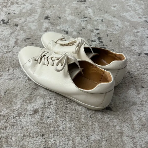 SEZANE Jack Trainers Patent Leather Comfort Sneakers Beige US 9.5 - Image 6