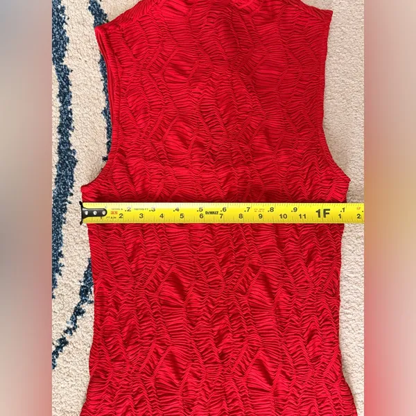 NWT House of Harlow 1960 Red Lace Bodycon Midi Dress Size S - Image 6