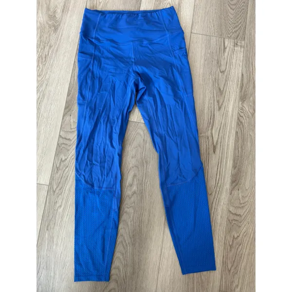 Halara SoftlyZero SoCinched Tummy Control Perforated 7/8 Leggings Beau Blue S - Image 3
