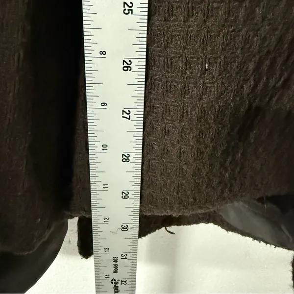 Ashley Stewart Coat Women Plus Size 26 Brown Textured Square Button Wool Blend - Image 8