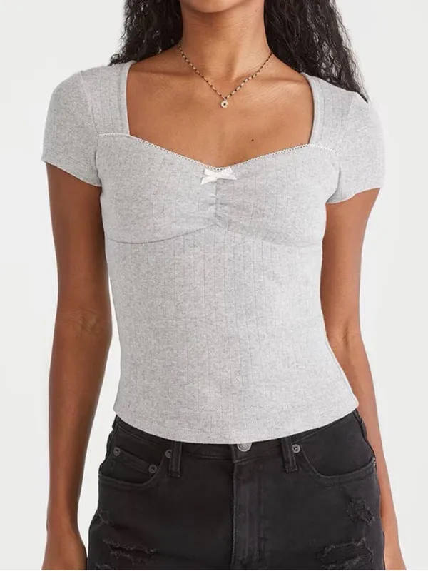 Aeropostale Soft Pointelle Knit Top - Image 2