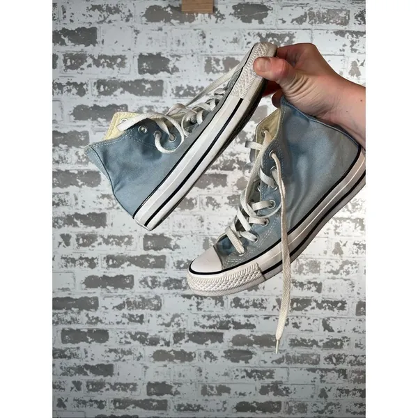 Converse | baby blue lace up high top sneakers w7.5 m5.5 - Image 5