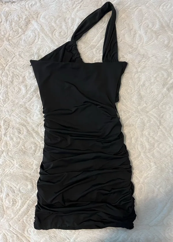 White Fox Black Cocktail Dress - Image 3
