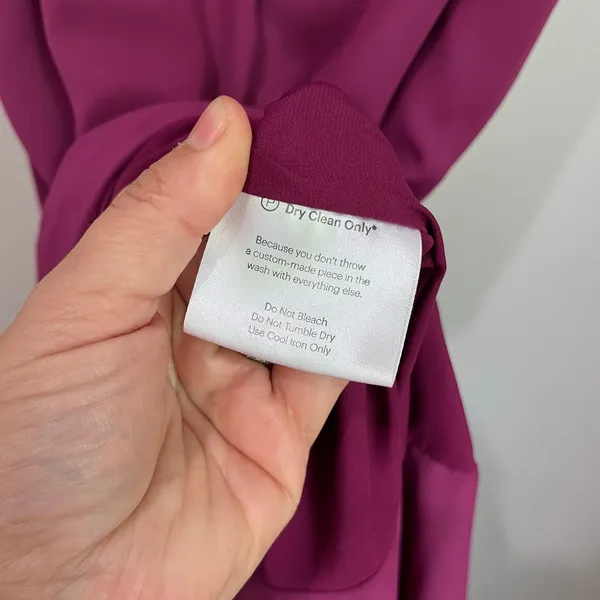 Fame & Partners‎ Fuchsia Magenta Chiffon A-line Flounce Hem Formal Dress Sz 0 - Image 5