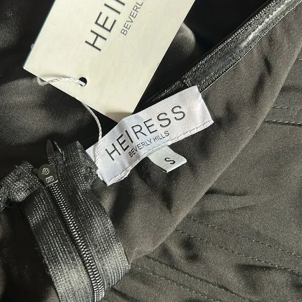 Heiress Beverly Hills silky corset top in black - Image 5