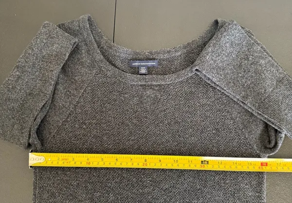 American Eagle Outfitters Women's Charcoal Grey Knit Sweater Size‎ M - Image 5