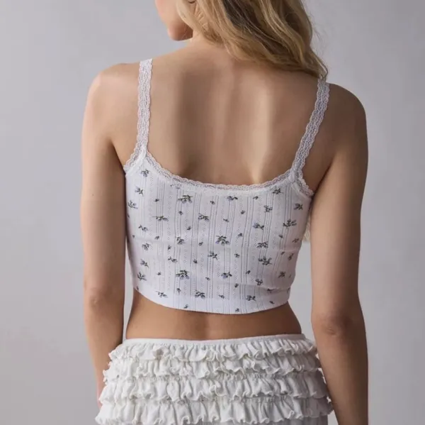 Urban Outfitters Angie Pointelle Cropped Cami - Image 2