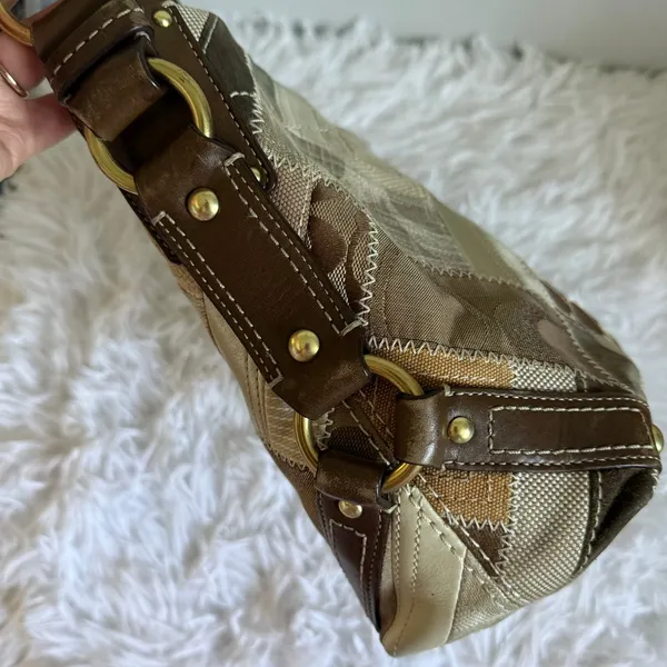 Y2K Coach 12523 Carly Signature Patchwork Hobo Bag Shoulder Bag - Image 8